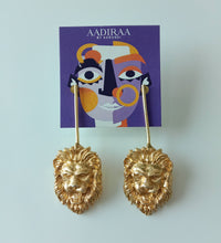 Lioness Face Earrings