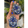 Multi Coloured Beaded Hamsa Statement Earring