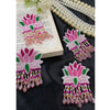 Vibrant Multi Coloured Lotus Beaded Fancy Earrings