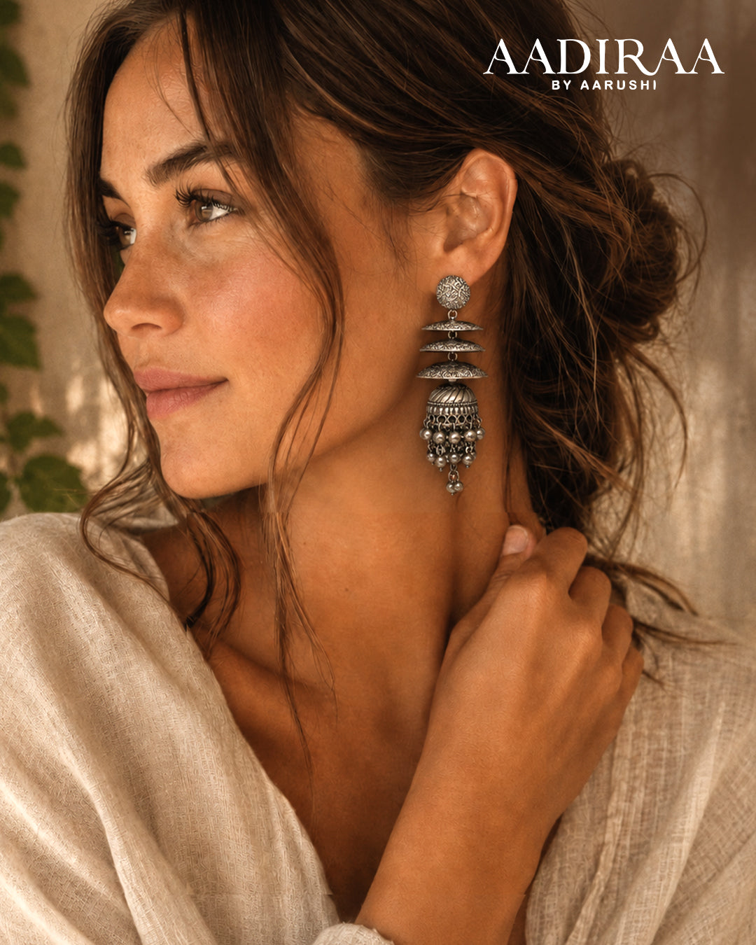 Oxidised Layered Jhumka