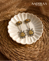 Antique-finish Lord Shiva Trishul Ear Clips