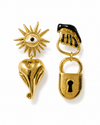 Aura Lock Golden Earrings