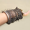 Oxidised Silver Boho Bangles