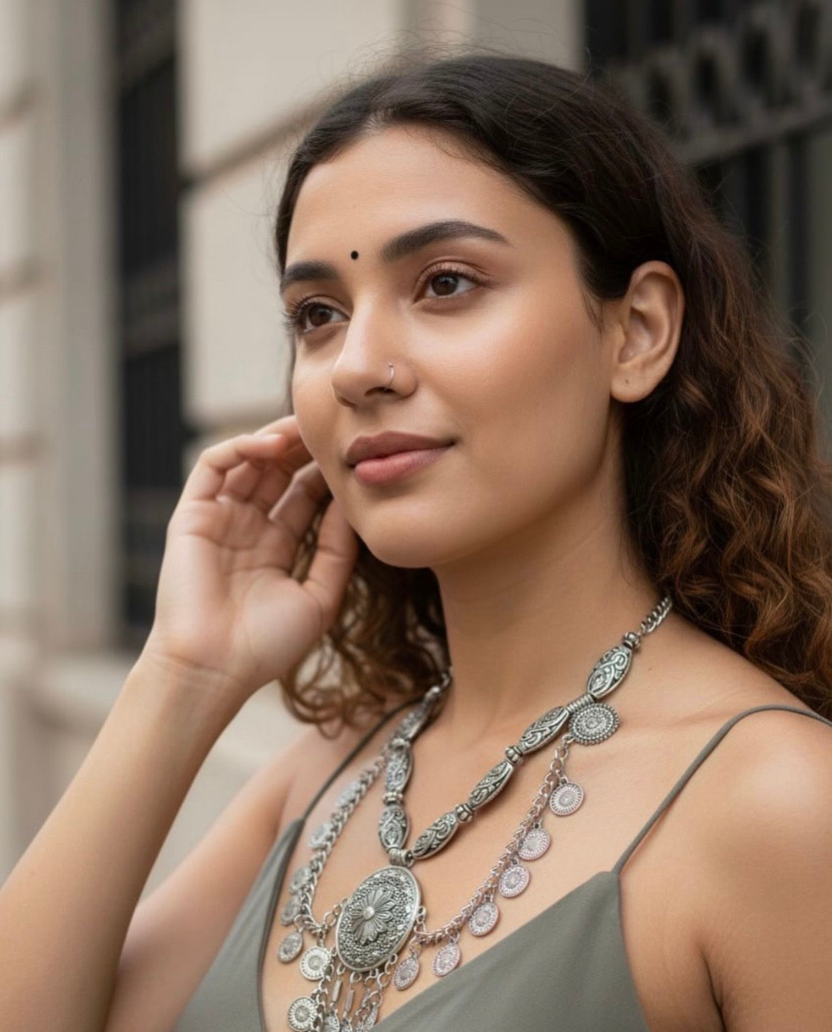 Chunky Gypsy Core Oxidised Necklace