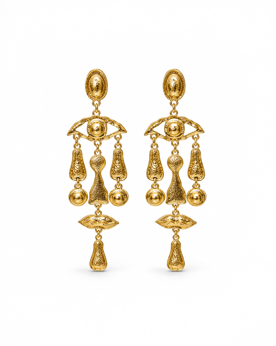Golden Elysian Drop Earrings