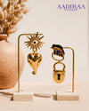 Aura Lock Golden Earrings