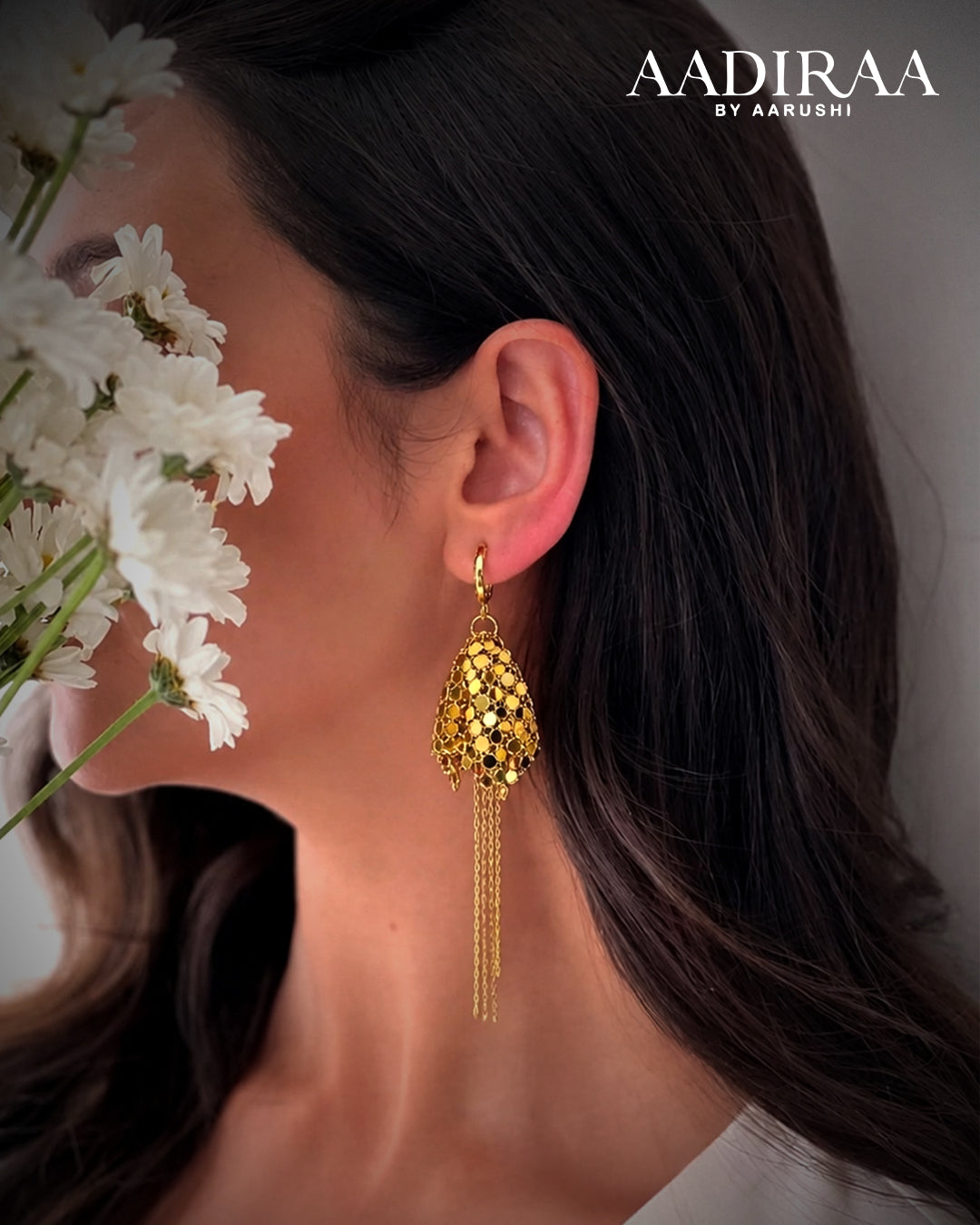 Sparkly Jazz Gold Dangler Earrings