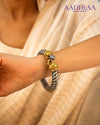 Silver Elephant-head Kada Bracelet