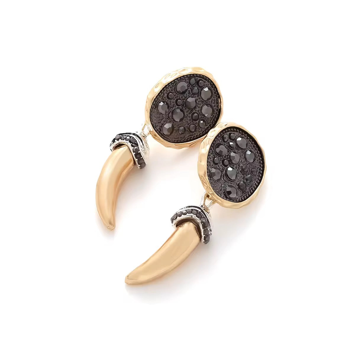 Fang of Obsidian Earrings