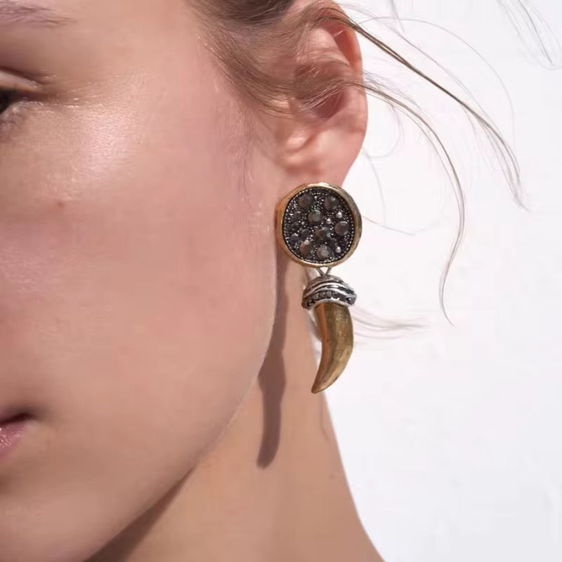 Fang of Obsidian Earrings