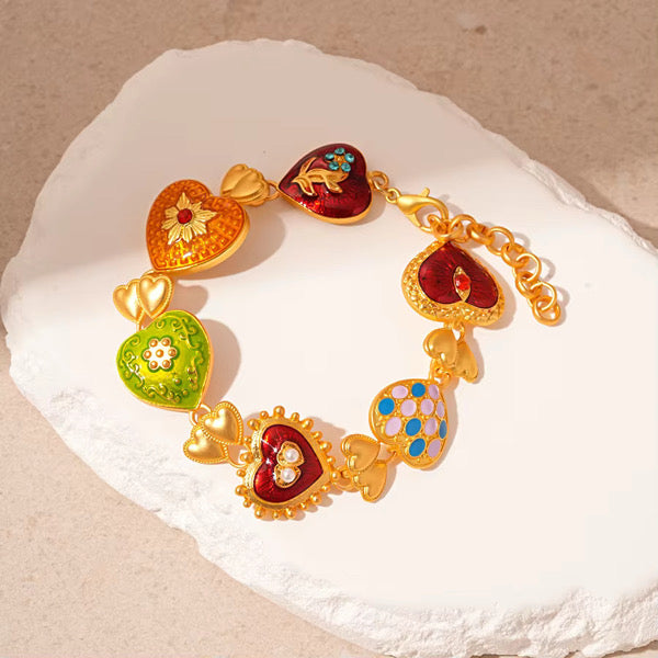 Heart on Gold Bracelet