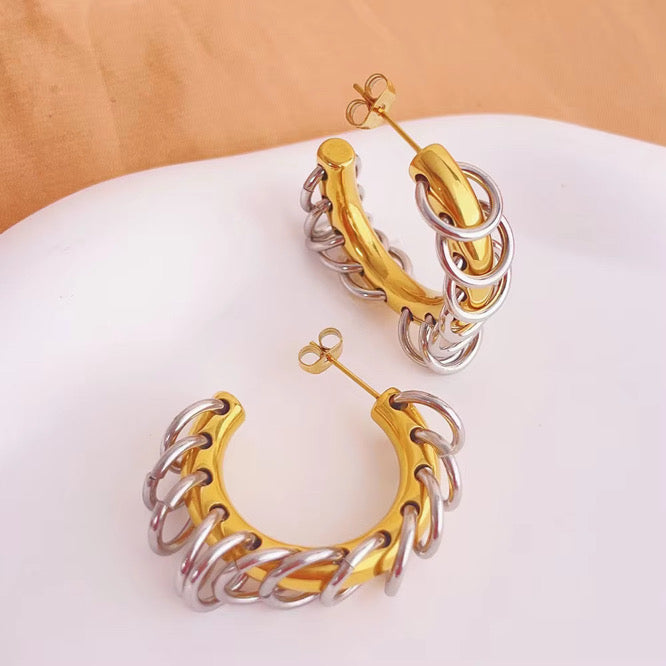 Loop of Faith Golden Statement Hoop Earrings
