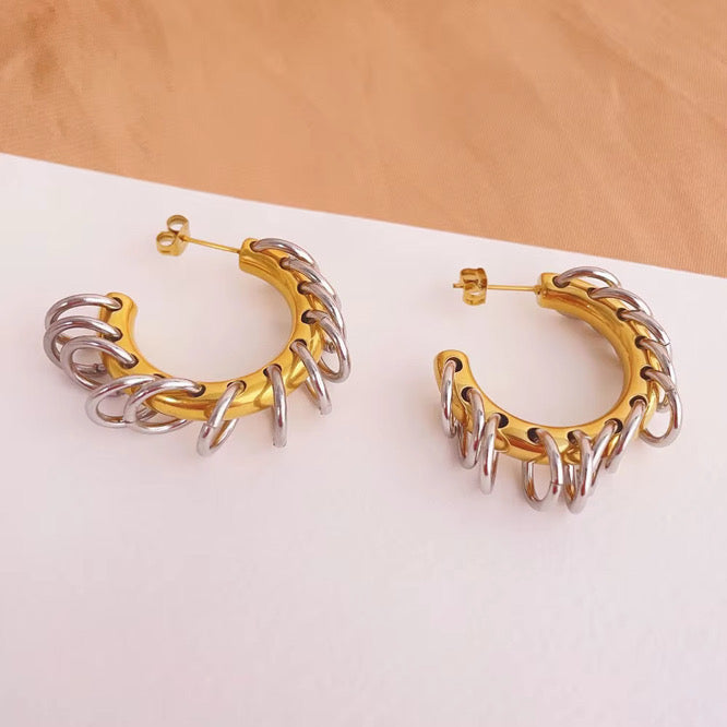 Loop of Faith Golden Statement Hoop Earrings