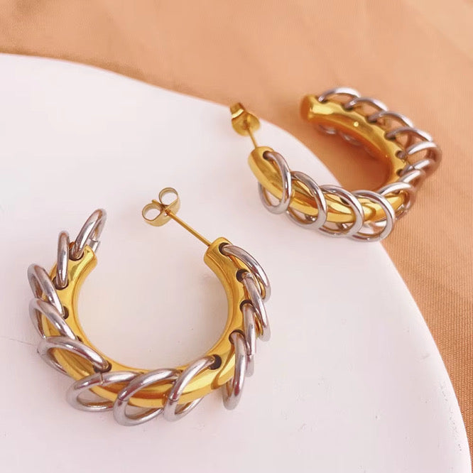 Loop of Faith Golden Statement Hoop Earrings