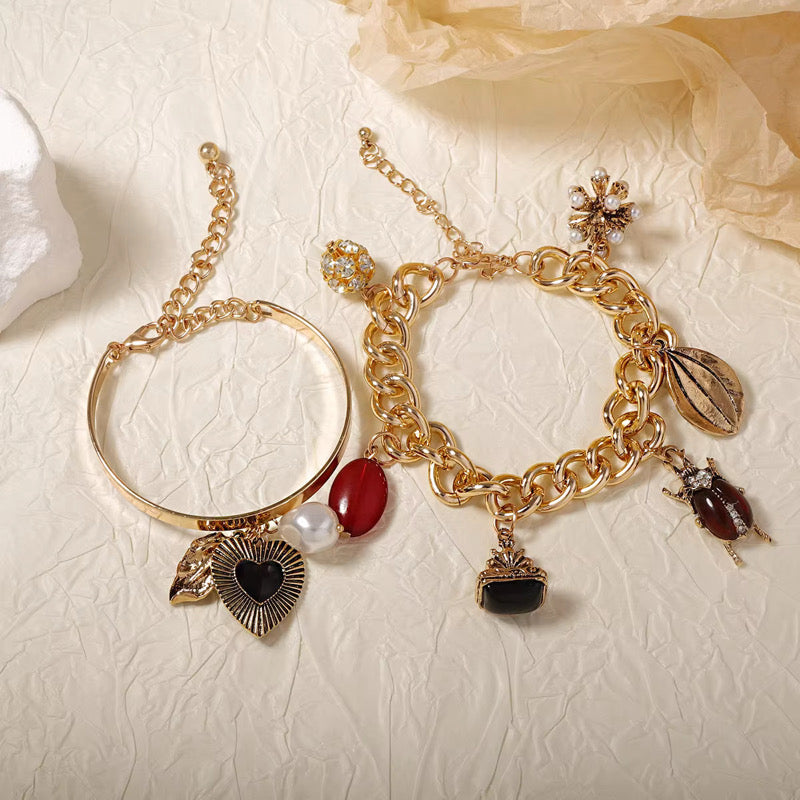 Golden Enchanted Pair Bracelet Set of 2