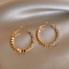 Golden Beads Ring Earrings