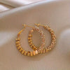 Golden Beads Ring Earrings