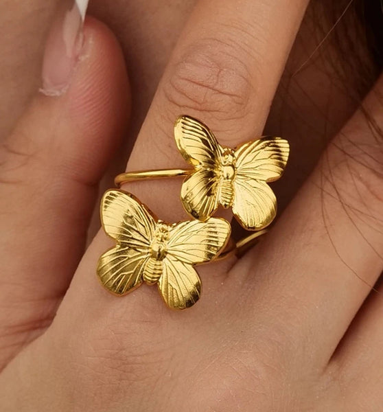 Twinning & Twisted Butterfly Ring