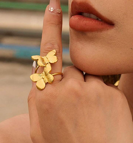 Twinning & Twisted Butterfly Ring
