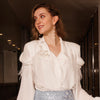 Cascading Ivory Pearls Earring