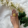 Golden Lion Face Ring