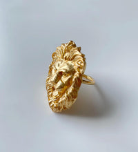 Golden Lion Face Ring