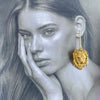 Lioness Face Earrings