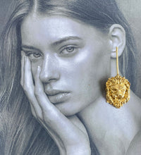 Lioness Face Earrings