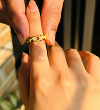 Adjustable Alloy MOM Golden Ring