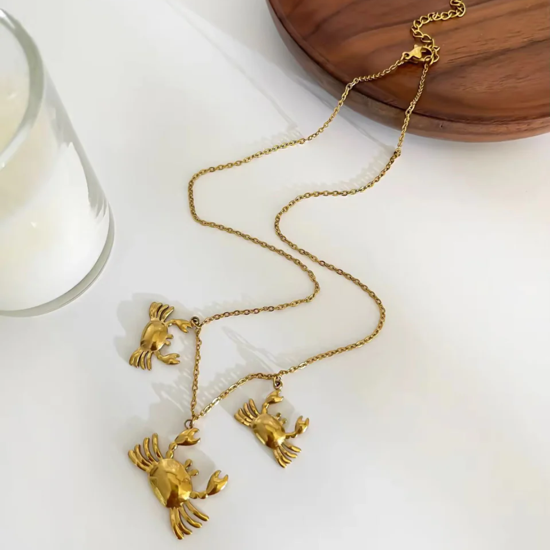 Oh Crab Golden Necklace