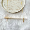 Modern long gold oscillate neckpiece