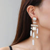 Regal Pearl Chandelier Earrings