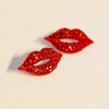 Boldly Vocal - Red Stone Studded Earrings