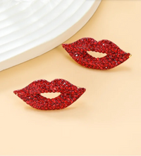 Boldly Vocal - Red Stone Studded Earrings