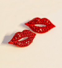 Boldly Vocal - Red Stone Studded Earrings