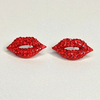 Boldly Vocal - Red Stone Studded Earrings