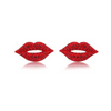 Boldly Vocal - Red Stone Studded Earrings
