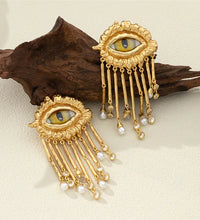 Evil Eye Statement Drop Earrings