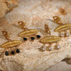 Golden Alloy Danglers with Stones