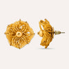 Blooming Flower Golden Stud Earrings