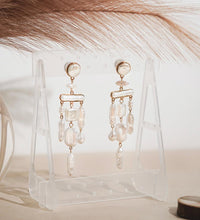 Regal Pearl Chandelier Earrings