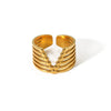 Elegant V Staineless Steel Adjustable Rings