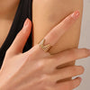 Elegant V Staineless Steel Adjustable Rings