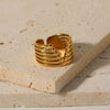 Elegant V Staineless Steel Adjustable Rings