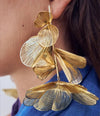 Few Golden leaves Alloy Earrings