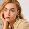 White Moti and Golden Hoop Danglers