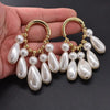 White Moti and Golden Hoop Danglers