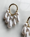 White Moti and Golden Hoop Danglers