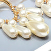 White Moti and Golden Hoop Danglers