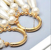 White Moti and Golden Hoop Danglers